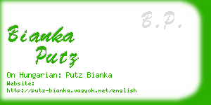 bianka putz business card